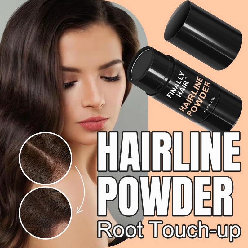 Finally Hair Compact Size Finally Hair Hairline Powder, Root Touch Up. Gray Away, Color Your Part, Fill In Your Beard, Make Beautiful Eyebrows (Light Brown) - Image 3